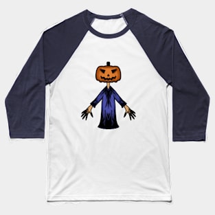 Pumpkin Head Scarecrow Baseball T-Shirt